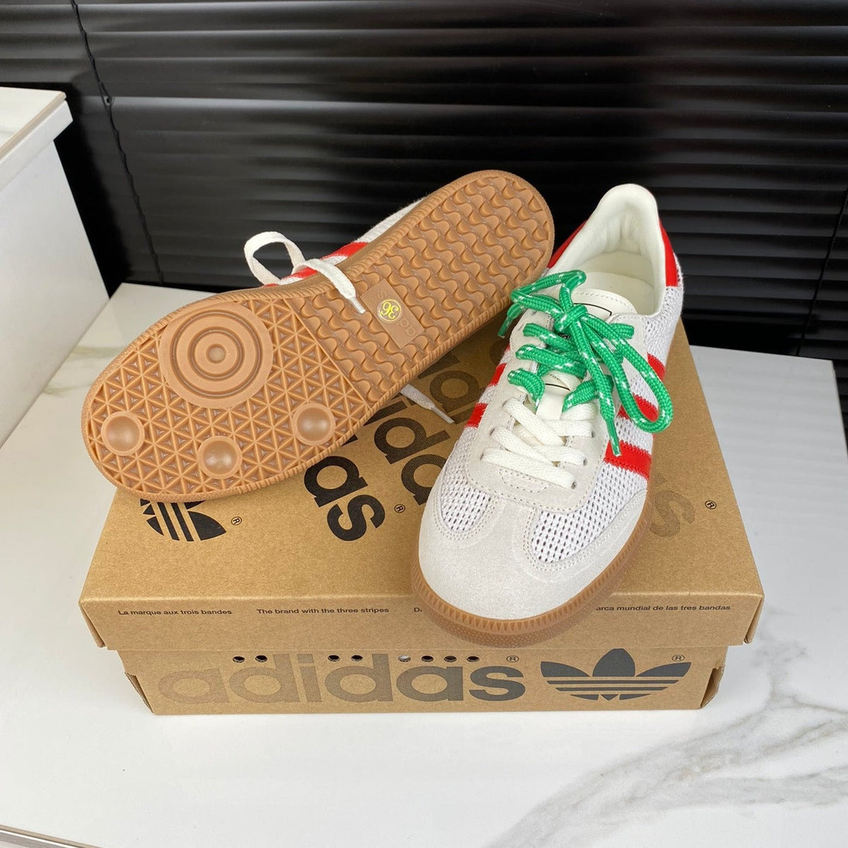Light Gray Sneakers Adidas Samba Sneakers Cowhide
