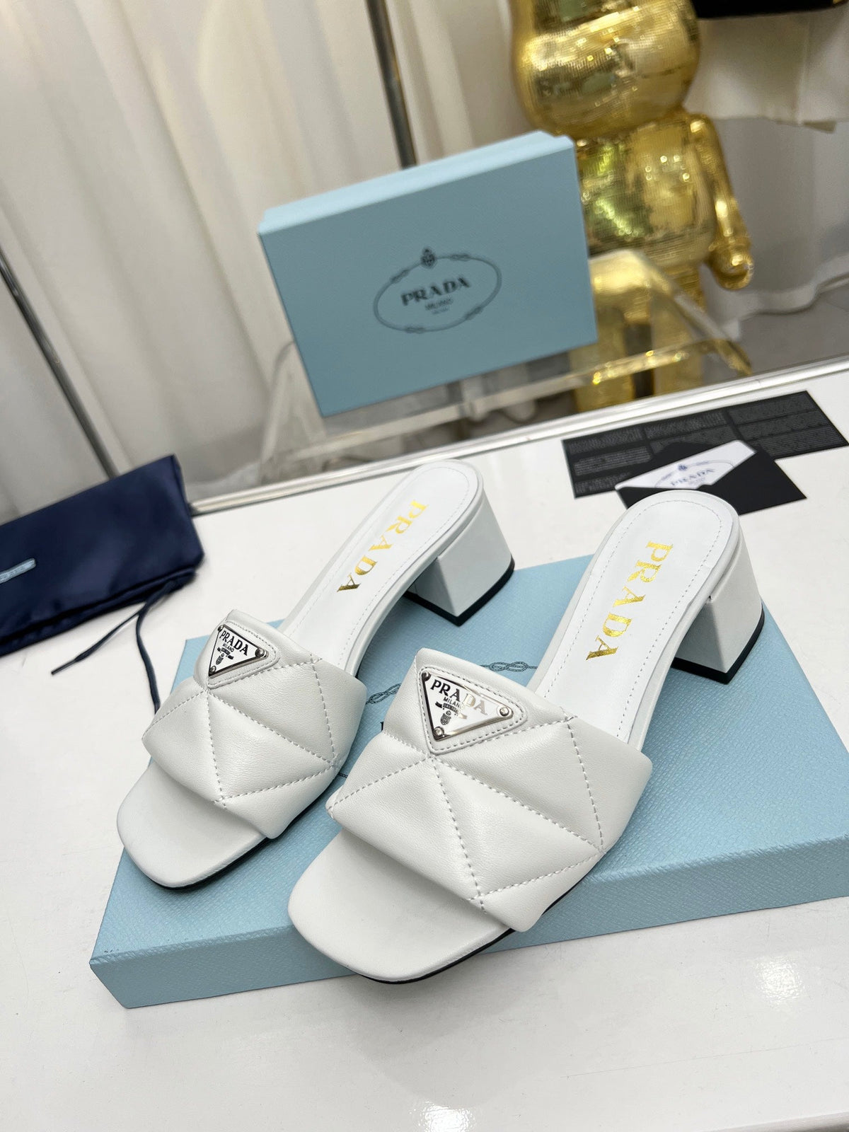PRA EMBROIDERED SANDALS 45 WHITE LAMBSKIN