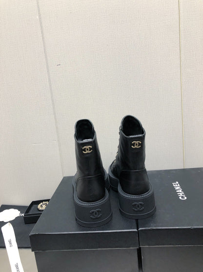 MARTIN SHORT BOOTS BLACK LAMBSKIN