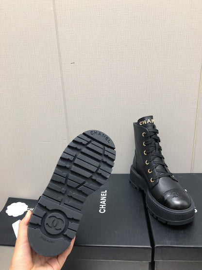 MARTIN SHORT BOOTS BLACK LAMBSKIN