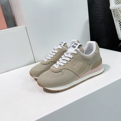 Teak And Light Brown Sneakers Canvas