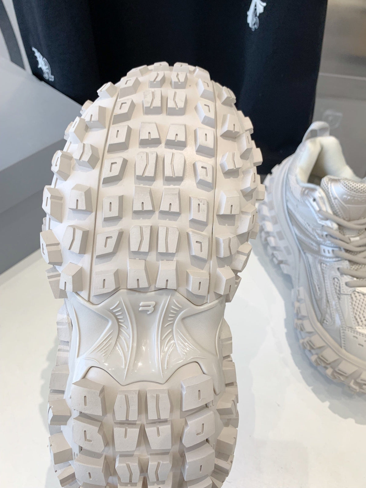 CHUNKY SNEAKERS IN BONE BEIGE POLYURETHANE, POLYESTER AND NYLON