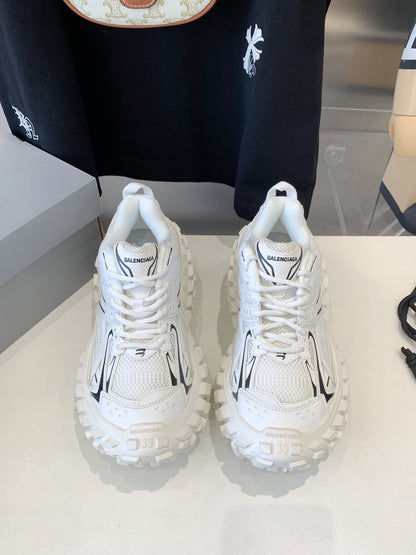 CHUNKY SNEAKERS IN WHITE MIX BLACK POLYURETHANE, POLYESTER AND NYLON