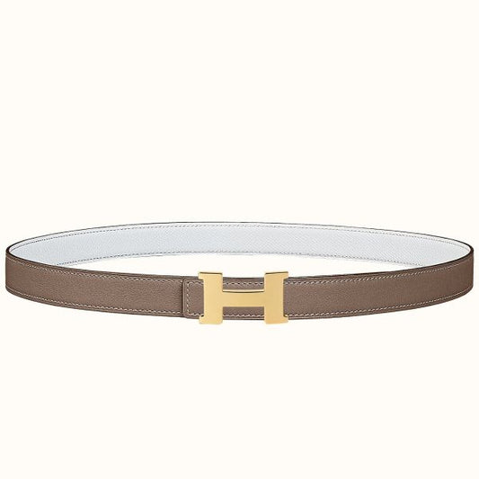 HERM Mini Constance 24mm Reversible Belt Taupe/White