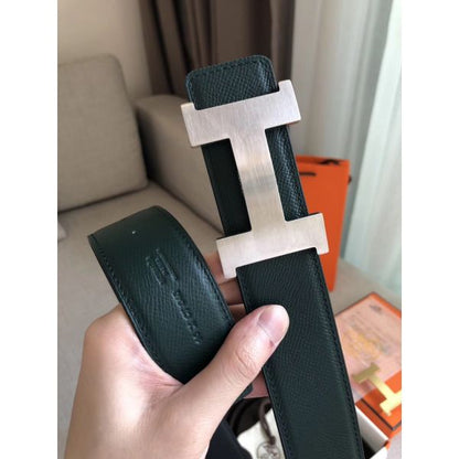 HERM Constance 2 Belt Buckle & Black/Green Epsom 42MM Strap