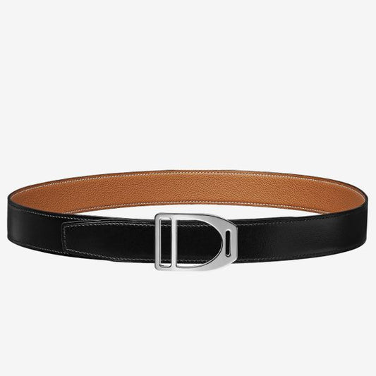 HERM Etrier Buckle Belt & Brown Clemence 32 MM Strap