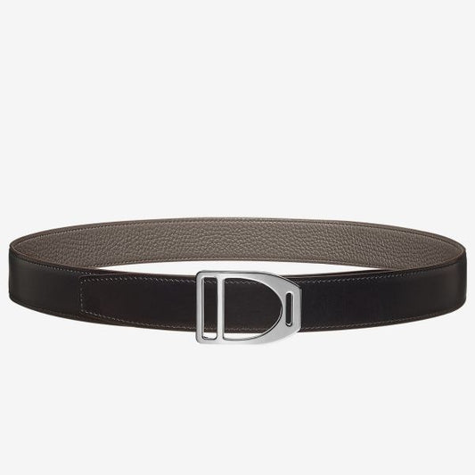 HERM Etrier Buckle Belt & Taupe Clemence 32 MM Strap