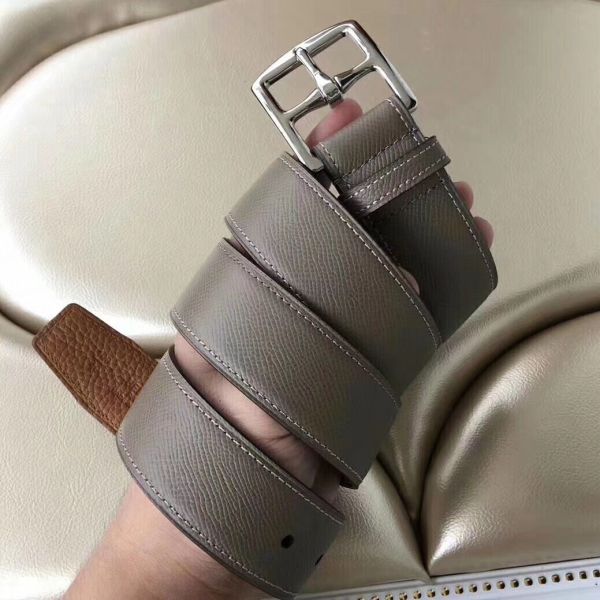 HERM Etriviere 40 Belt In Etoupe Epsom Leather