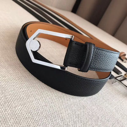 HERM Black Licol 40 MM Reversible Leather Belt