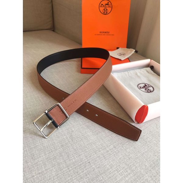 HERM Brown Saddle 38MM Reversible Belt