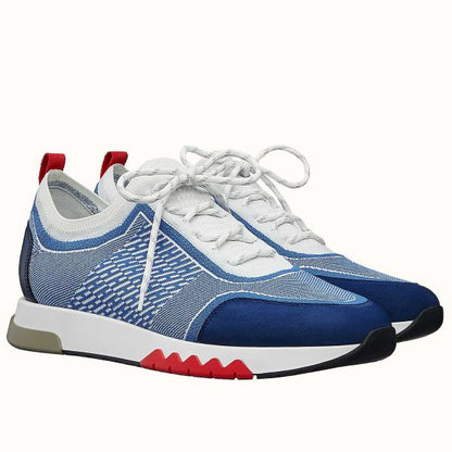 HERM Men's Addict Sneakers In Bicolor Blue Knit
