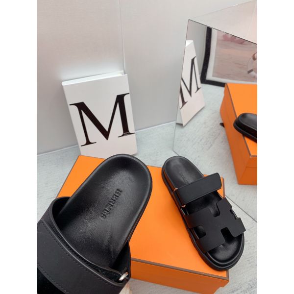 HERM Women's Chypre Sandals In Black Calfskin