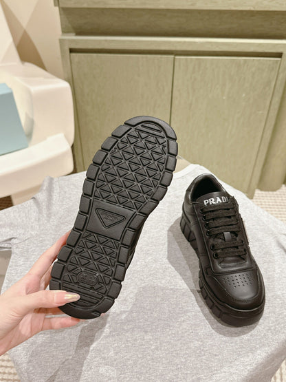 PRA FLATFORM SNEAKERS BLACK CALFSKIN