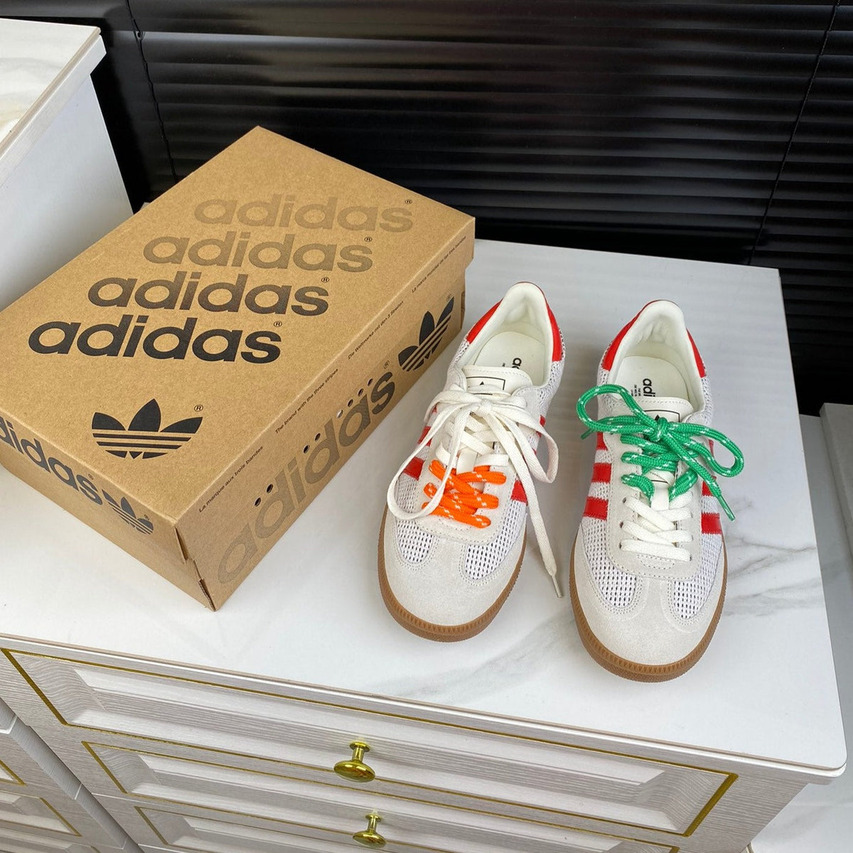Light Gray Sneakers Adidas Samba Sneakers Cowhide