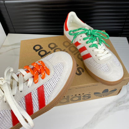Light Gray Sneakers Adidas Samba Sneakers Cowhide
