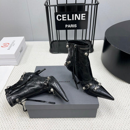 CAGOLE HIGH BOOTS IN BLACK LAMBSKIN