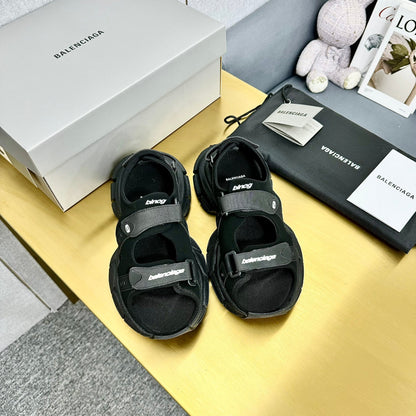 3XL SPORTY SANDALS IN BLACK POLYURETHANE, POLYESTER AND TPU